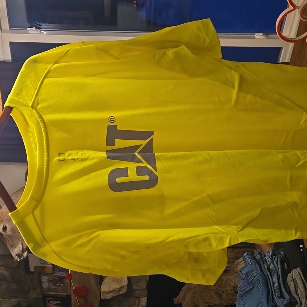 CAT safety green t-shirt